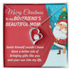 Santa Himself Couldn't Have Done A Better Job - Mom Necklace, Gift For Boyfriend's Mom, Mother's Day Gift For Future Mother-in-law