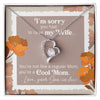 I'm Sorry You Had To Raise My Wife - Mom Necklace, Valentine's Day Gift For Mom-in-law, Mother-in-law Gifts