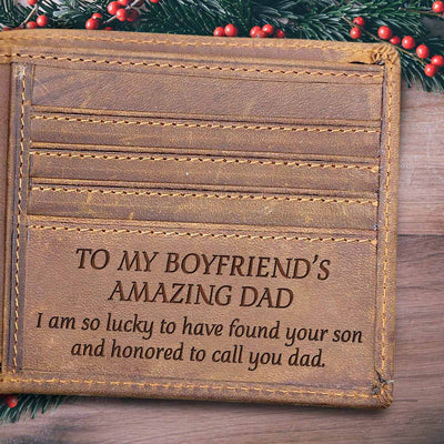 I Am So Lucky To Have Found Your Son And Honored To Call You Dad - Bifold Wallet - Best Gifts For Men, Father's Day Gift For Boyfriend's Dad