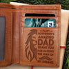 Thank You For Raising The Man Of My Dreams - Engrave Leather Wallet - Best Gifts For Boyfriend's Dad