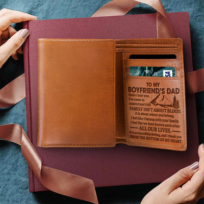 I Feel Like We Have Known Each Other All Our Lives - Engrave Leather Wallet - Best Gifts For Boyfriend's Dad