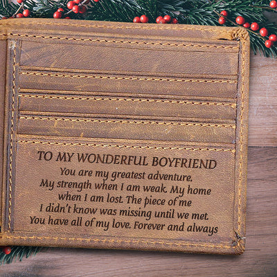 You Are My Greatest Adventure, My Strength When I Am Weak - Bifold Wallet, Best Gifts For Boyfriend, Valentines Day Gift For Him