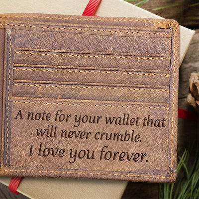 A Note For Your Wallet That Will Never Crumble I Love You Forever - Bifold Wallet, Best Gifts For Boyfriend, Valentines Day Gift For Him