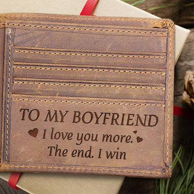 I Love You More The End I Win - Bifold Wallet, Best Gifts For Boyfriend, Valentines Day Gift For Him
