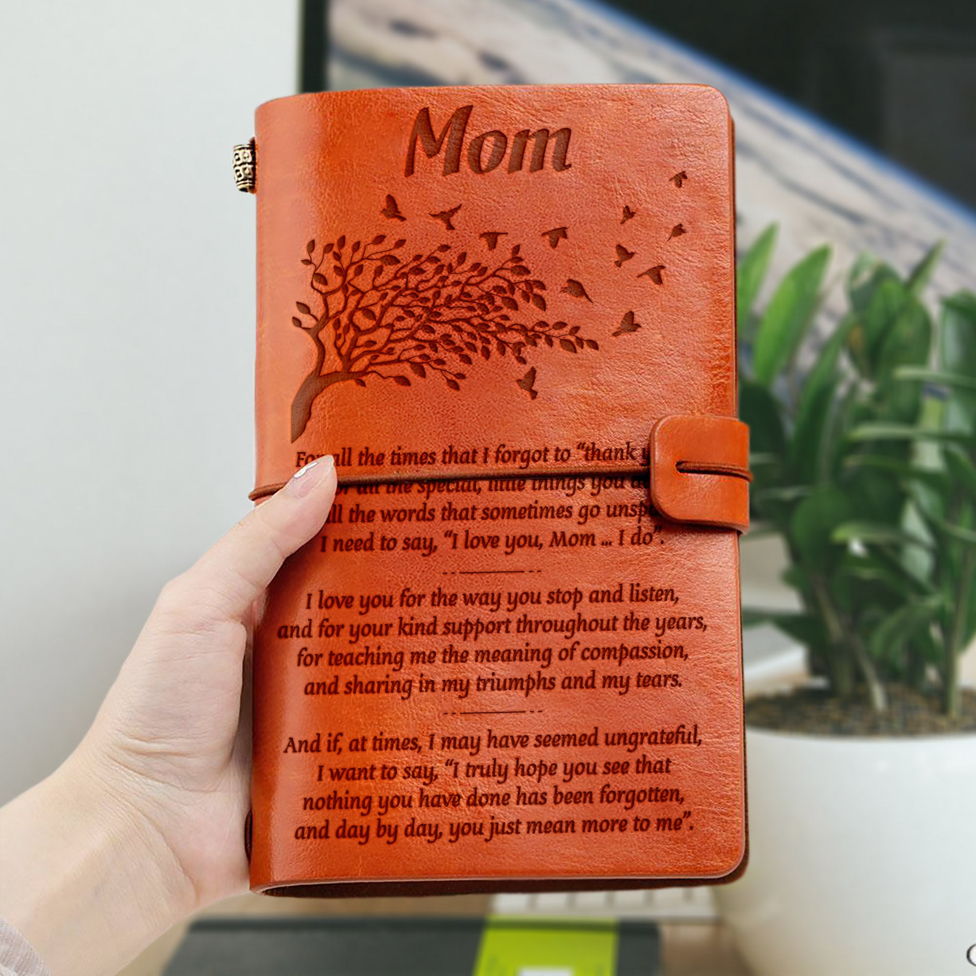 What I Love About Mom Leather Journal | Natural