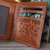 I Love You For All That You Are - Engrave Leather Wallet - Best Gifts For Boyfriend, Valentines Day Gift For Him