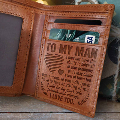 I May Not Have The Ability To Solve All Of Your Problems - Engrave Leather Wallet - Best Gifts For Boyfriend, Valentines Day Gift For Him