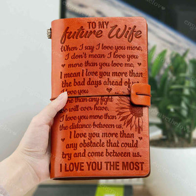 I Love You More - Leather Journal