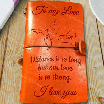 Distance Is So Long - Leather Journal