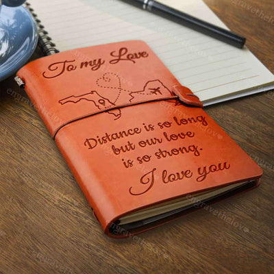 Distance Is So Long - Leather Journal
