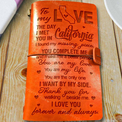 I Met You In California - Leather Journal