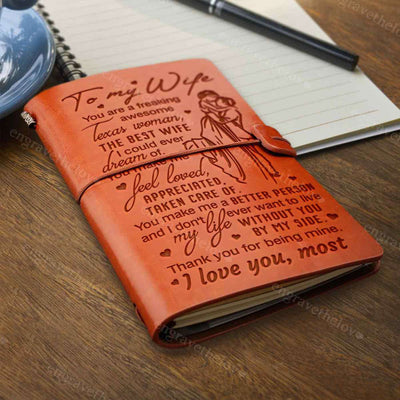 Make Me Feel Loved - Leather Journal