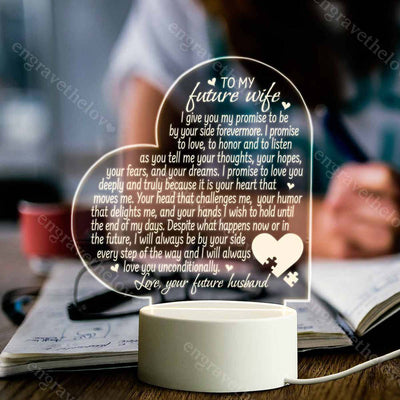 Promise To Love - Heart-shaped Night Light