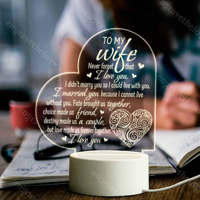 Brought Us Together - Heart-shaped Night Light