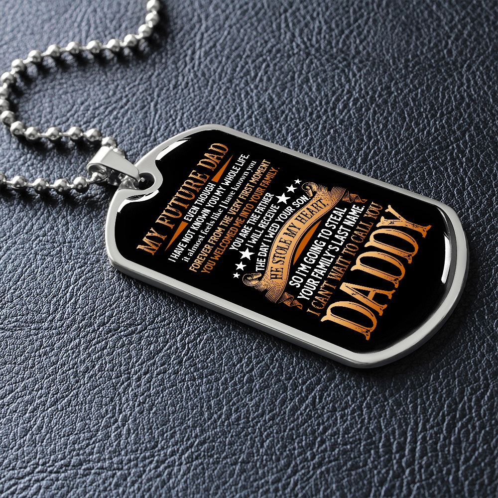 I Can't Wait To Call You Daddy - Gift For Dad, Dad Dog Tag, Gift For Future Dad