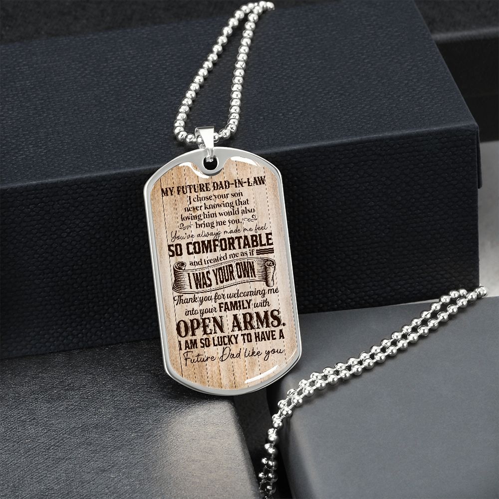 I Am So Lucky To Have A Future Dad Like You - Gift For Dad, Dad Dog Tag, Gift For Future Dad-in-law