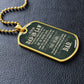 I Want To Give My Thanks To You - Gift For Dad, Dad Dog Tag, Gift For Future Dad-in-law