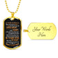 I'm Going To Steal Your Family's Last Name - Gift For Dad, Dad Dog Tag, Gift For Future Dad-in-law
