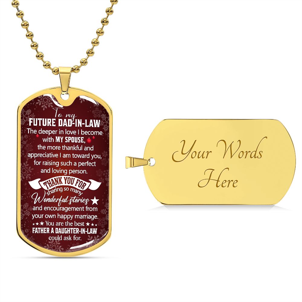 Thank You For Sharing So Many Wonderful Stories And Encouragement - Gift For Dad, Dad Dog Tag, Gift For Future Dad-in-law