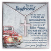 The Day I Met You, I Found My Missing Piece - Cross Necklace, Gift For Boyfriend, Gift For Him, Anniversary Gifts