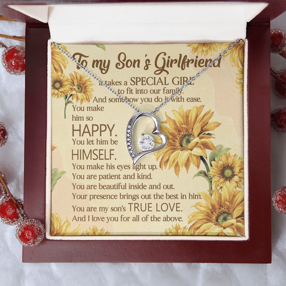 Your Presence Brings Out The Best In Him - Women's Necklace, Gift For Son's Girlfriend, Gift For Future Daughter-in-law