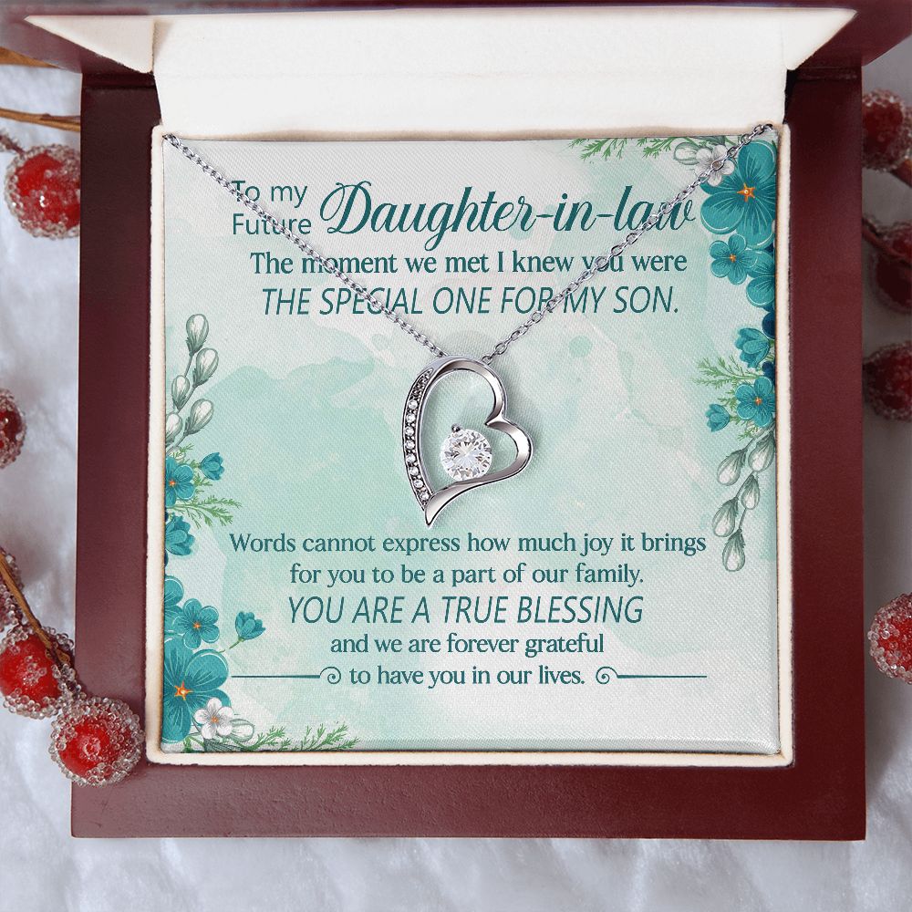 We Are Forever Grateful To Have You In Our Lives - Women's Necklace, Gift For Son's Girlfriend, Gift For Future Daughter-in-law