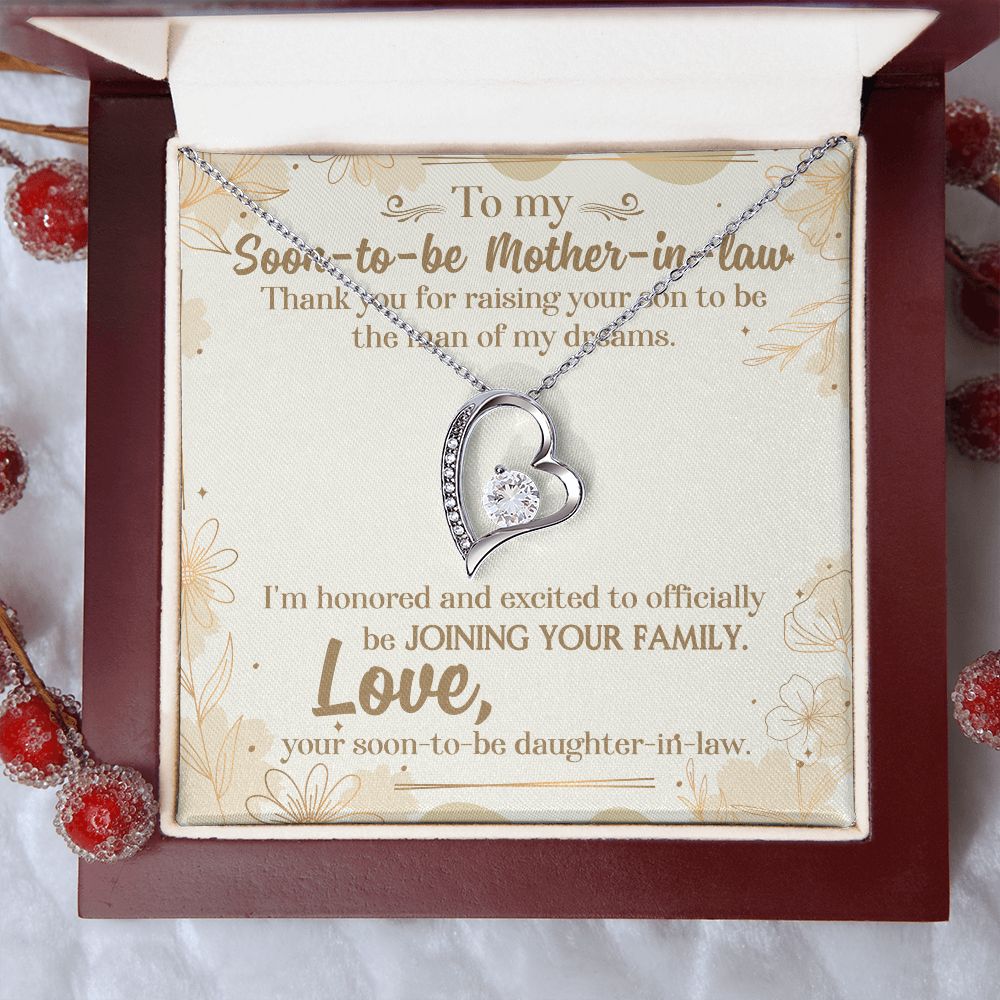 I'm Honored And Excited To Officially Be Joining Your Family - Mom Necklace, Gift For Boyfriend's Mom, Mother's Day Gift For Future Mother-in-law