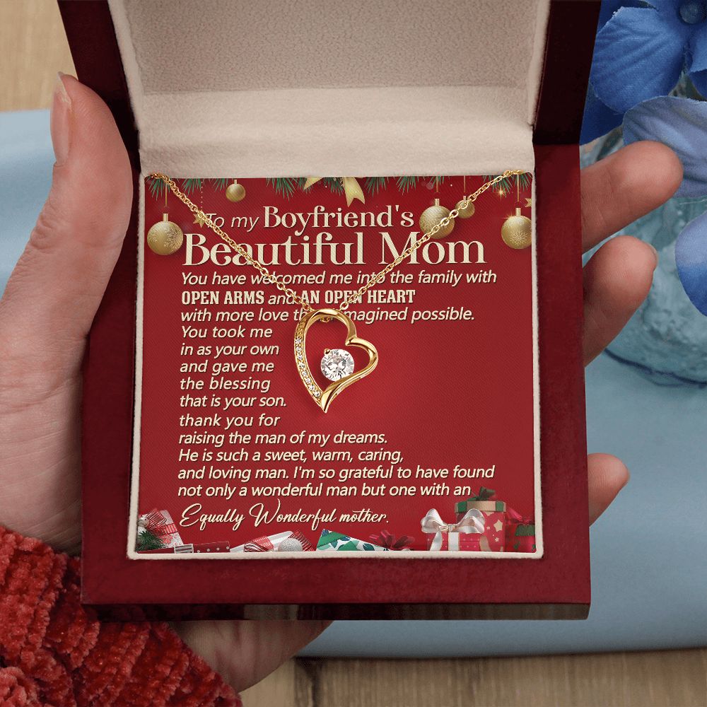 I'm So Grateful To Have Found Such A Sweet, Warm, Caring, And Loving Man - Mom Necklace, Gift For Boyfriend's Mom, Mother's Day Gift For Future Mother-in-law