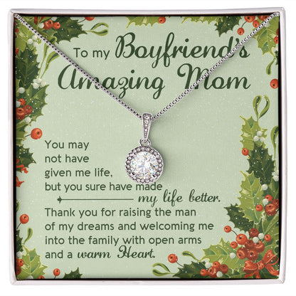 Thank You For Welcoming Me Into The Family With Open Arms And A Warm Heart - Mom Necklace, Gift For Boyfriend's Mom, Mother's Day Gift For Future Mother-in-law