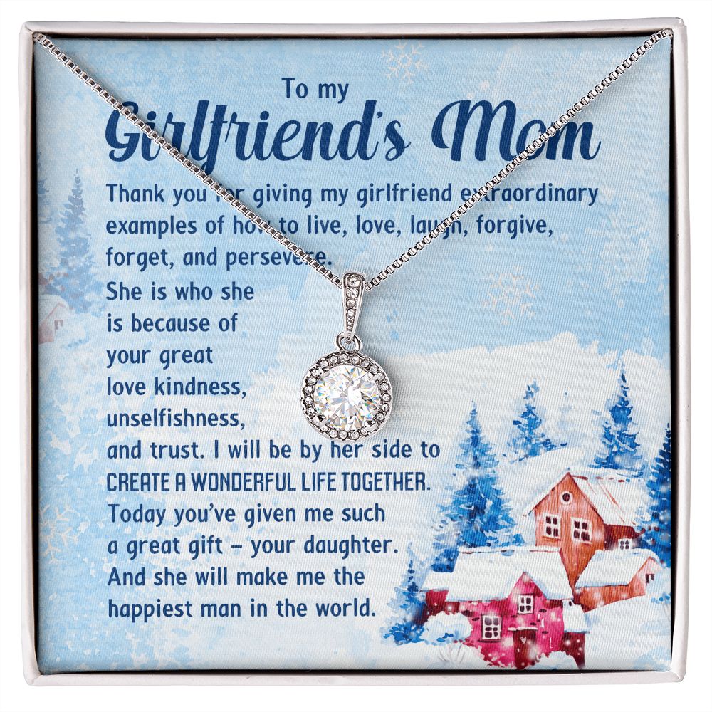 Thank You For Giving My Girlfriend Extraordinary Examples Of How To Live - Mom Necklace, Gift For Girlfriend's Mom, Mother's Day Gift For Future Mother-in-law