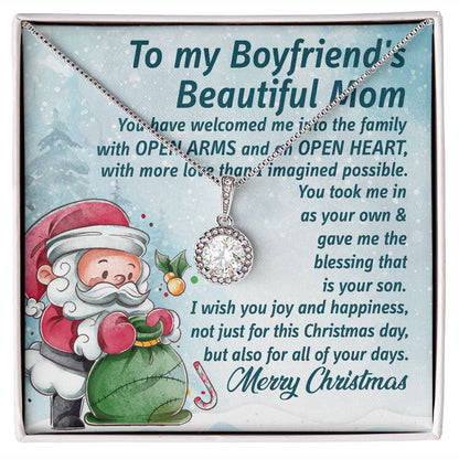 Gift for My Boyfriend's Mom Christmas, to My Boyfriend's Mom Necklace, Christmas Gift for My Boyfriend's Mom