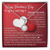 Happy Valentine's Day To My One And Only - Women's Necklace, Gift For Her, Anniversary Gift, Valentine's Day Gift For Wife