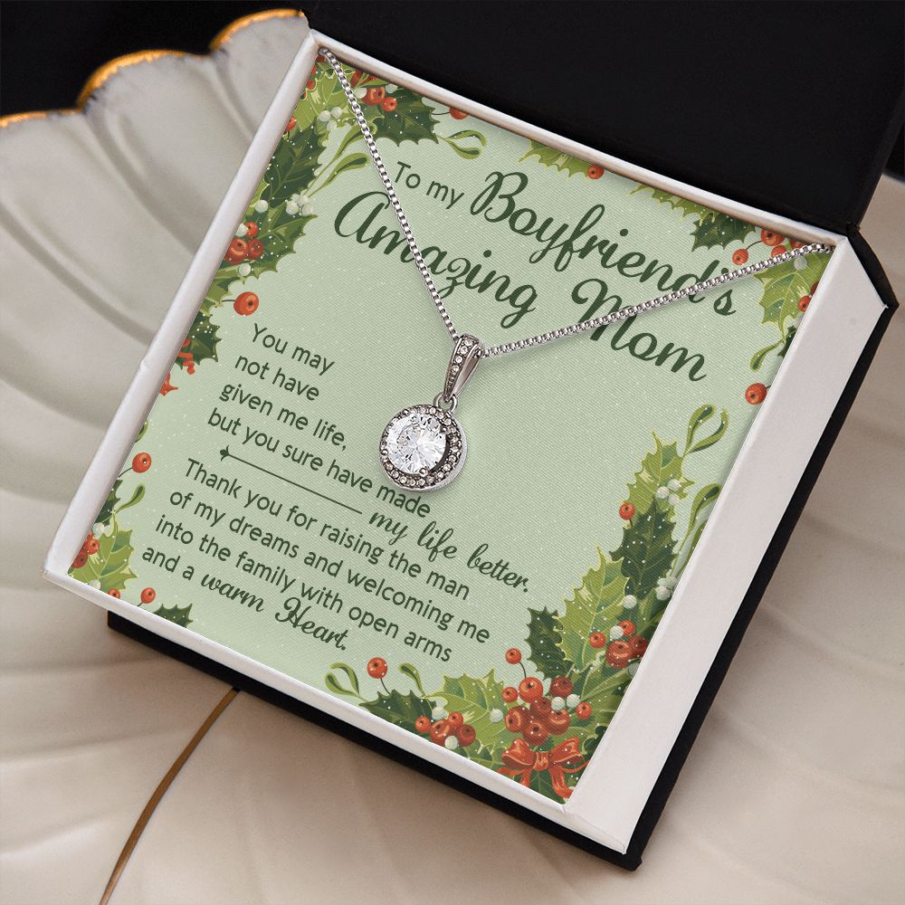 Thank You For Welcoming Me Into The Family With Open Arms And A Warm Heart - Mom Necklace, Gift For Boyfriend's Mom, Mother's Day Gift For Future Mother-in-law