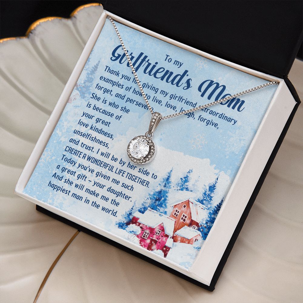Thank You For Giving My Girlfriend Extraordinary Examples Of How To Live - Mom Necklace, Gift For Girlfriend's Mom, Mother's Day Gift For Future Mother-in-law
