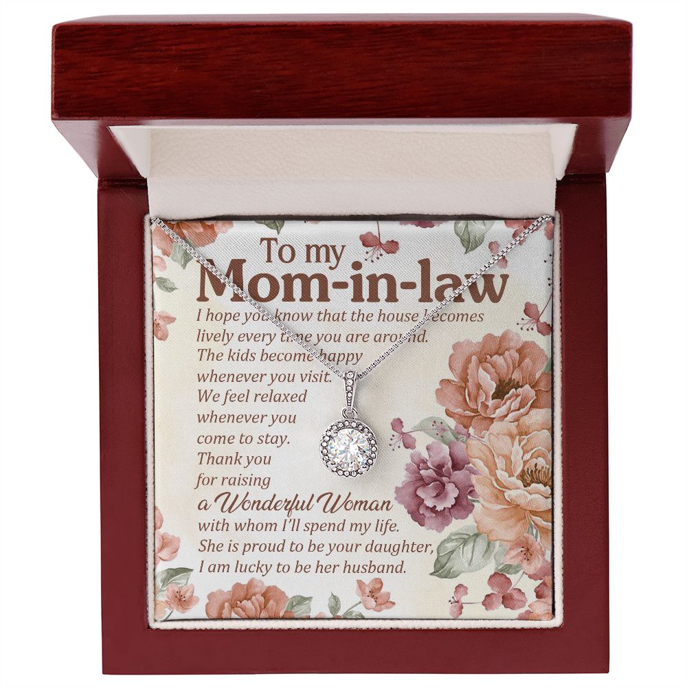 The House Becomes Lively Every Time You Are Around - Mom Necklace, Valentine's Day Gift For Mom-in-law, Mother-in-law Gifts