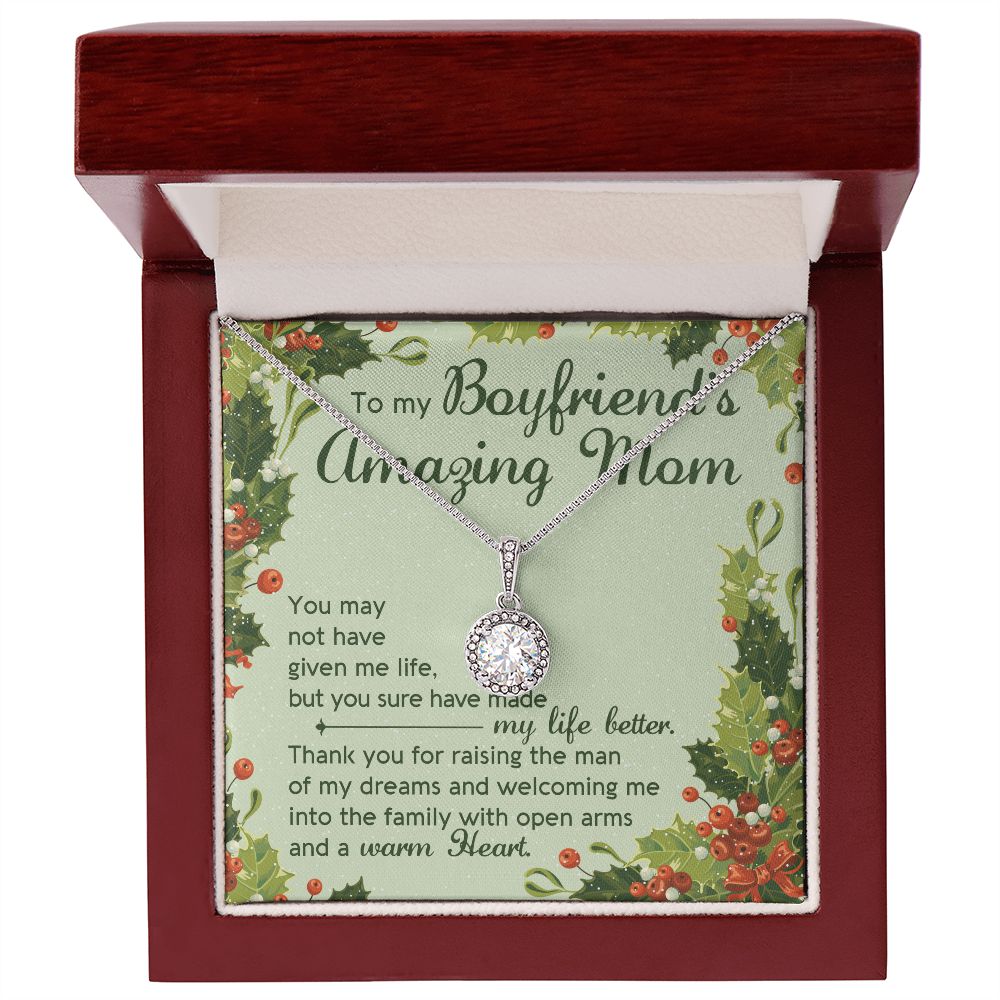 Thank You For Welcoming Me Into The Family With Open Arms And A Warm Heart - Mom Necklace, Gift For Boyfriend's Mom, Mother's Day Gift For Future Mother-in-law