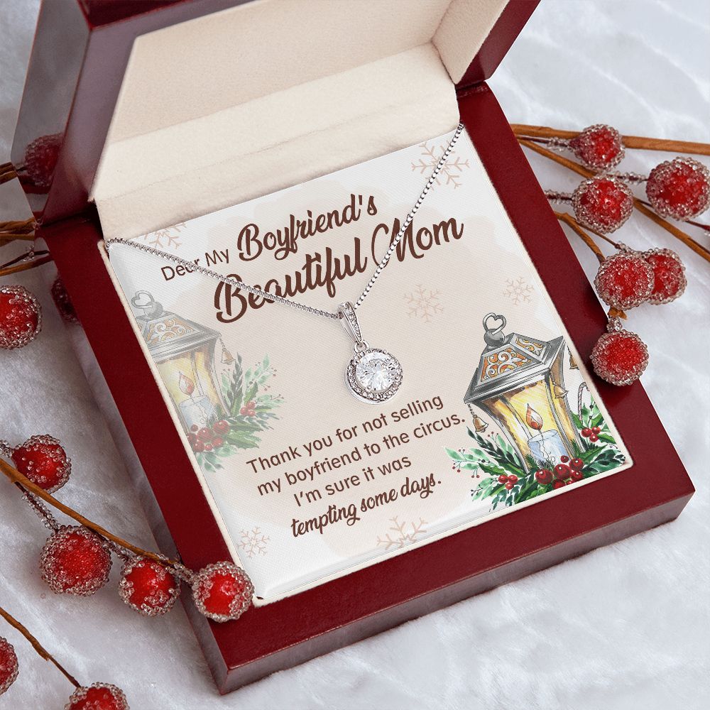 Thank You For Not Selling My Boyfriend To The Circus - Mom Necklace, Gift For Boyfriend's Mom, Mother's Day Gift For Future Mother-in-law
