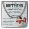 The Day I Met You, I Found My Missing Piece - Cuban Link Chain, Gift For Boyfriend, Gift For Him, Anniversary Gifts