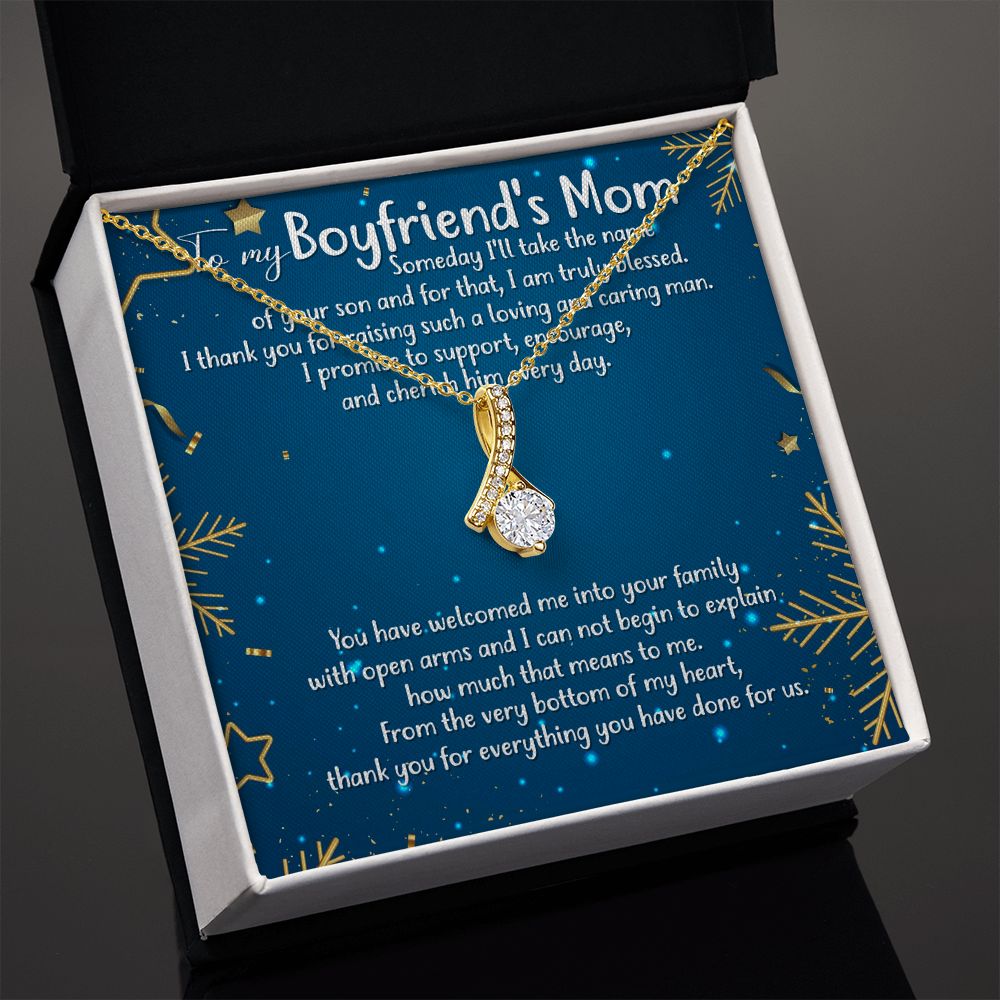 From The Very Bottom Of My Heart, Thank You For Everything - Mom Necklace, Gift For Boyfriend's Mom, Mother's Day Gift For Future Mother-in-law