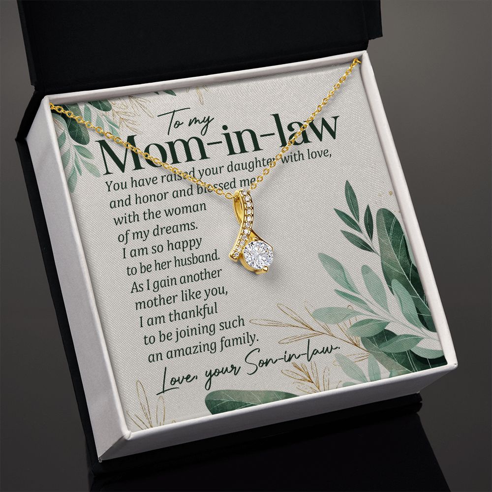 I Am Thankful To Be Joining Such An Amazing Family - Mom Necklace, Valentine's Day Gift For Mom-in-law, Mother-in-law Gifts