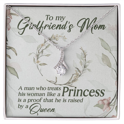 A Man Who Treats His Woman Like A Princess Is A Proof That He Is Raised By A Queen - Mom Necklace, Gift For Boyfriend's Mom, Mother's Day Gift For Future Mother-in-law