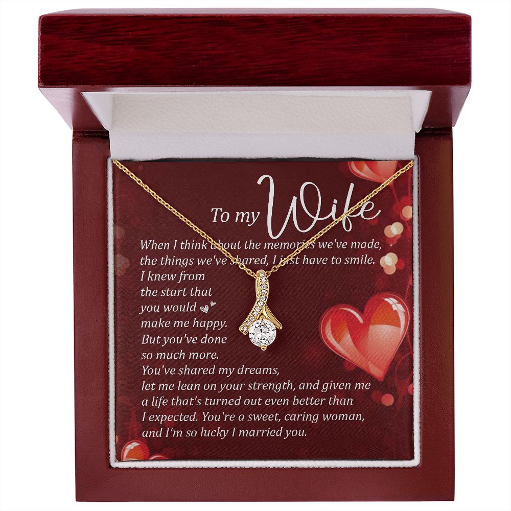 You're A Sweet, Caring Woman, And I'm So Lucky I Married You - Women's Necklace, Gift For Her, Anniversary Gift, Valentine's Day Gift For Wife