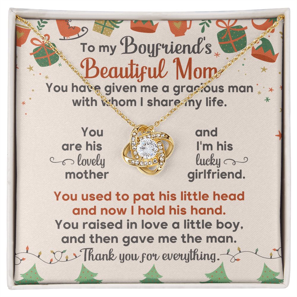 You Are His Lovely Mother And I'm His Lucky Girlfriend - Mom Necklace, Gift For Boyfriend's Mom, Mother's Day Gift For Future Mother-in-law