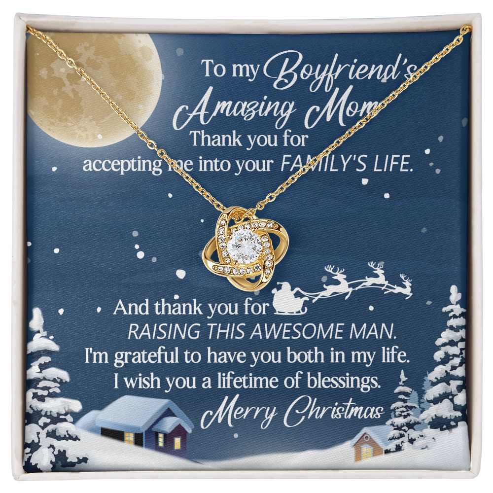 And Thank You For Raising This Awesome Man - Mom Necklace, Gift For Boyfriend's Mom, Mother's Day Gift For Future Mother-in-law