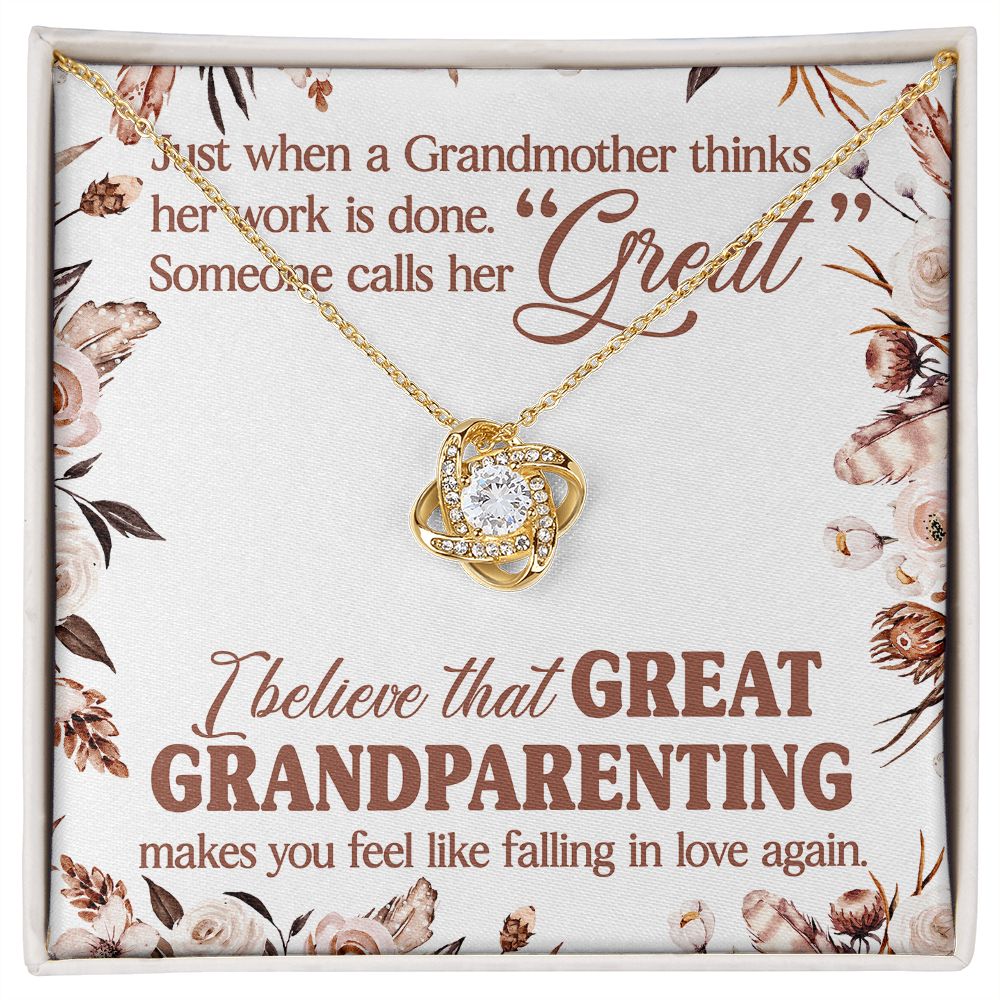 Great Grandparenting Makes You Feel Like Falling In Love Again - Women's Necklace, Gift For Great Grandma-to-be, Gift For Future Grandma. Grandma Necklace