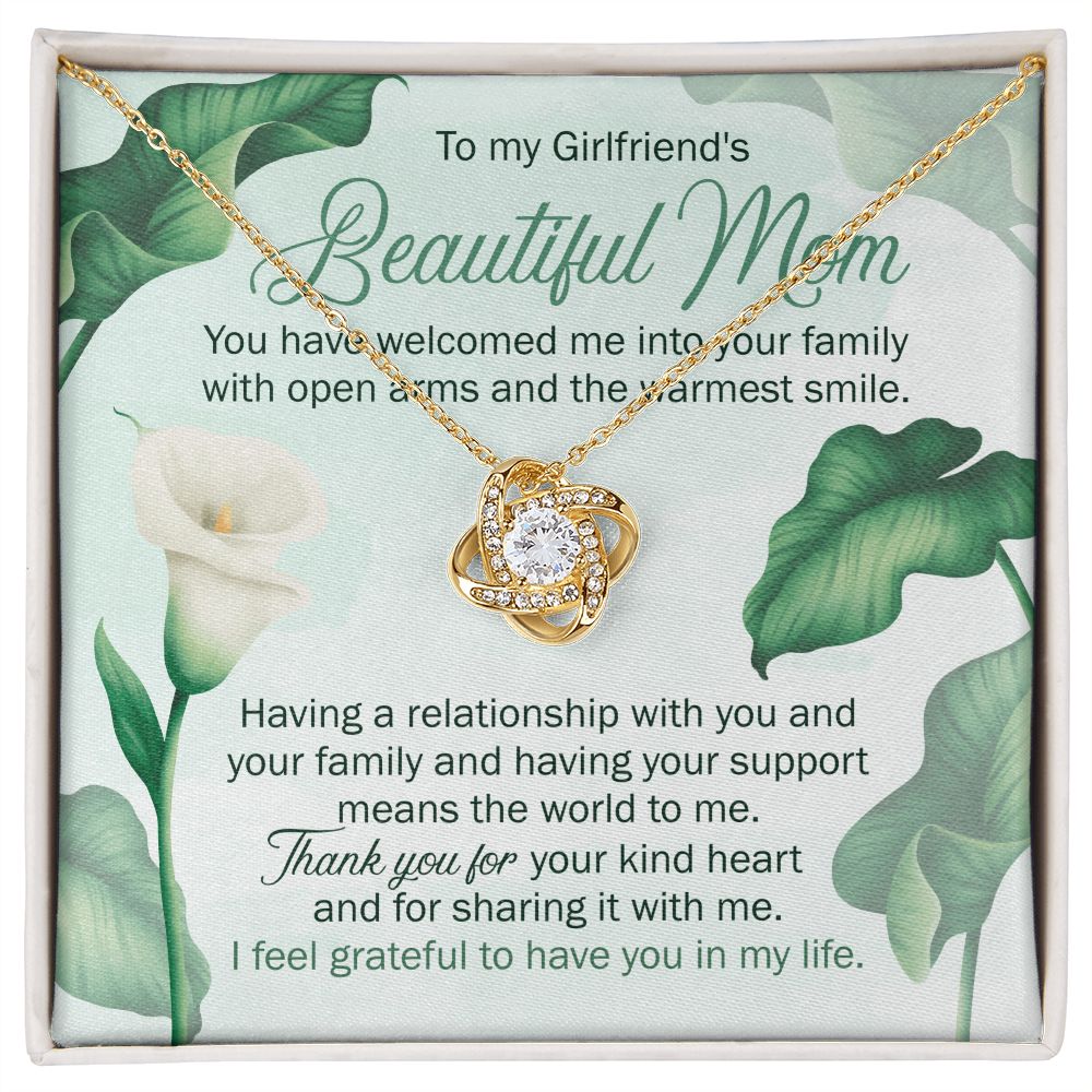 My Girlfriend's Beautiful Mom You Have Welcomed Me Into Your Family - Mom Necklace, Gift For Girlfriend's Mom, Mother's Day Gift For Future Mother-in-law