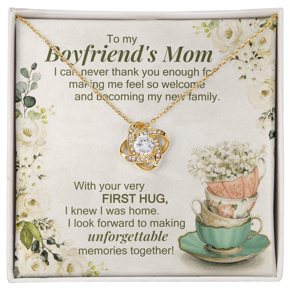 With Your Very First Hug, I Knew I Was Home - Mom Necklace, Gift For Boyfriend's Mom, Mother's Day Gift For Future Mother-in-law