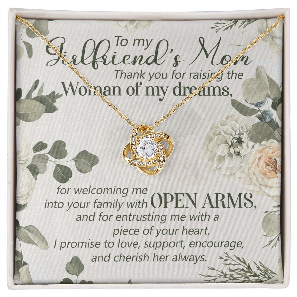 Thank You For Welcoming Me Into Your Family With Open Arms - Mom Necklace, Gift For Boyfriend's Mom, Mother's Day Gift For Future Mother-in-law