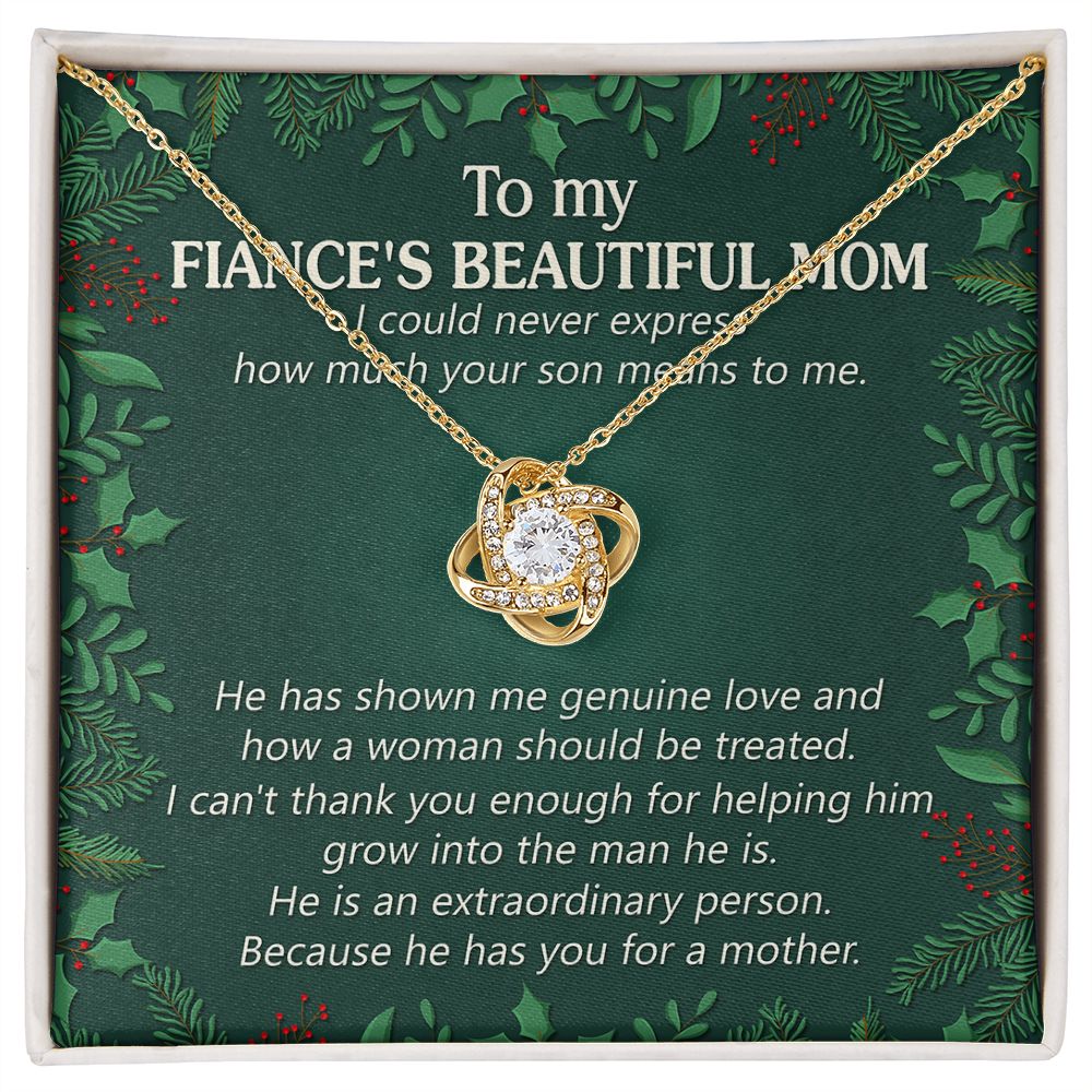 Because He Has You For A Mother - Women's Necklace, Gift For Son's Girlfriend, Gift For Future Daughter-in-law