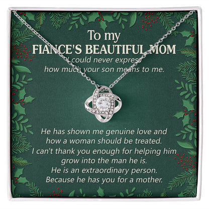 Because He Has You For A Mother - Women's Necklace, Gift For Son's Girlfriend, Gift For Future Daughter-in-law